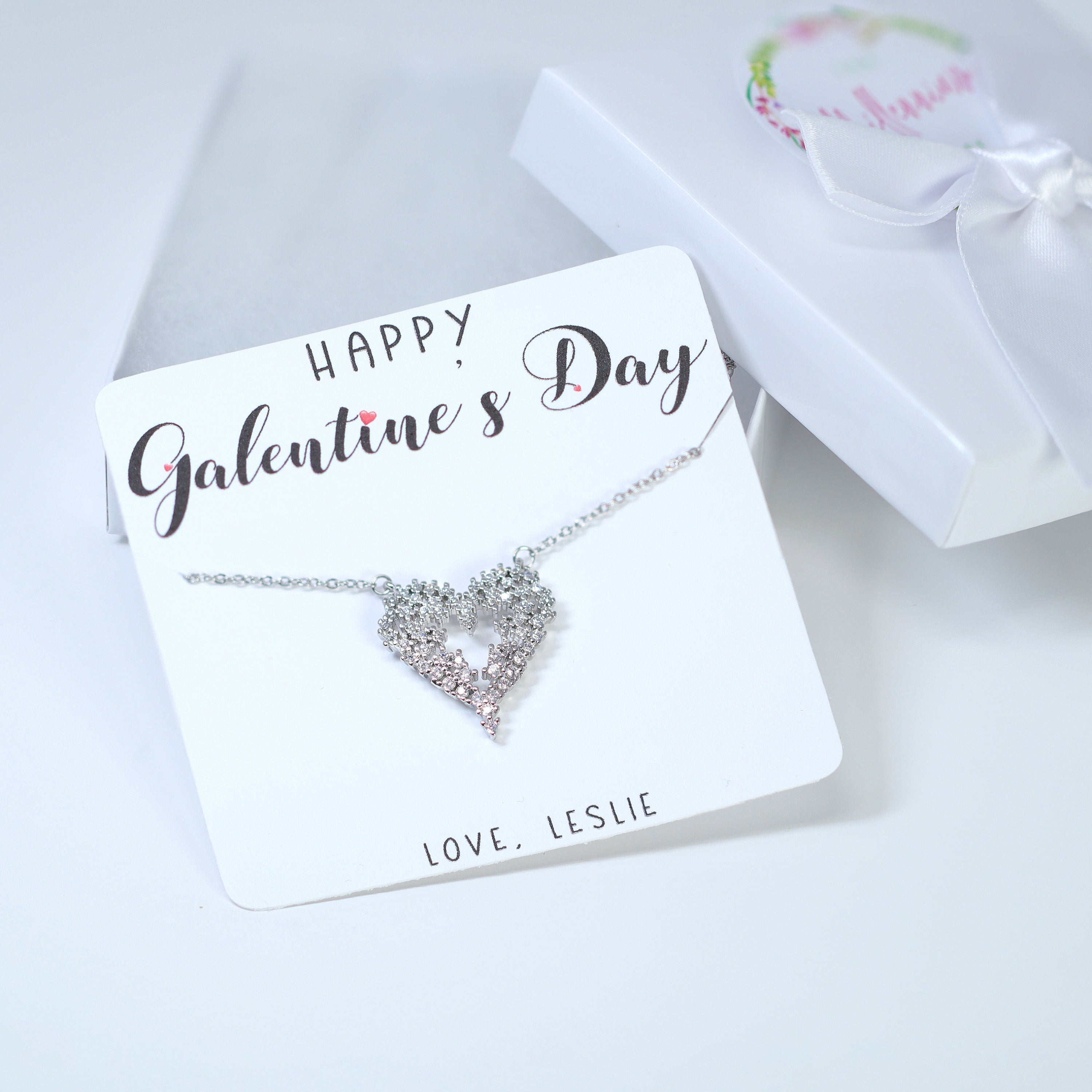Swarovski Crystal Mesmerizing Shinny Heart shape Necklace , Valentine's Day Gift For Her, Galentine's Day, Statement Necklace Cz