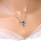Swarovski Crystal Mesmerizing Shinny Heart shape Necklace , Valentine's Day Gift For Her, Galentine's Day, Statement Necklace Cz