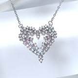 Swarovski Crystal Mesmerizing Shinny Heart shape Necklace , Valentine's Day Gift For Her, Galentine's Day, Statement Necklace Cz