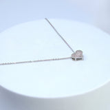 CZ Dainty Shimmering Heart Necklace , Wedding Necklace, Bride to be, Valentine's Day Gift For Her, Galentine's Day, Statement Necklace Cz