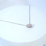 CZ Dainty Shimmering Heart Necklace , Wedding Necklace, Bride to be, Valentine's Day Gift For Her, Galentine's Day, Statement Necklace Cz