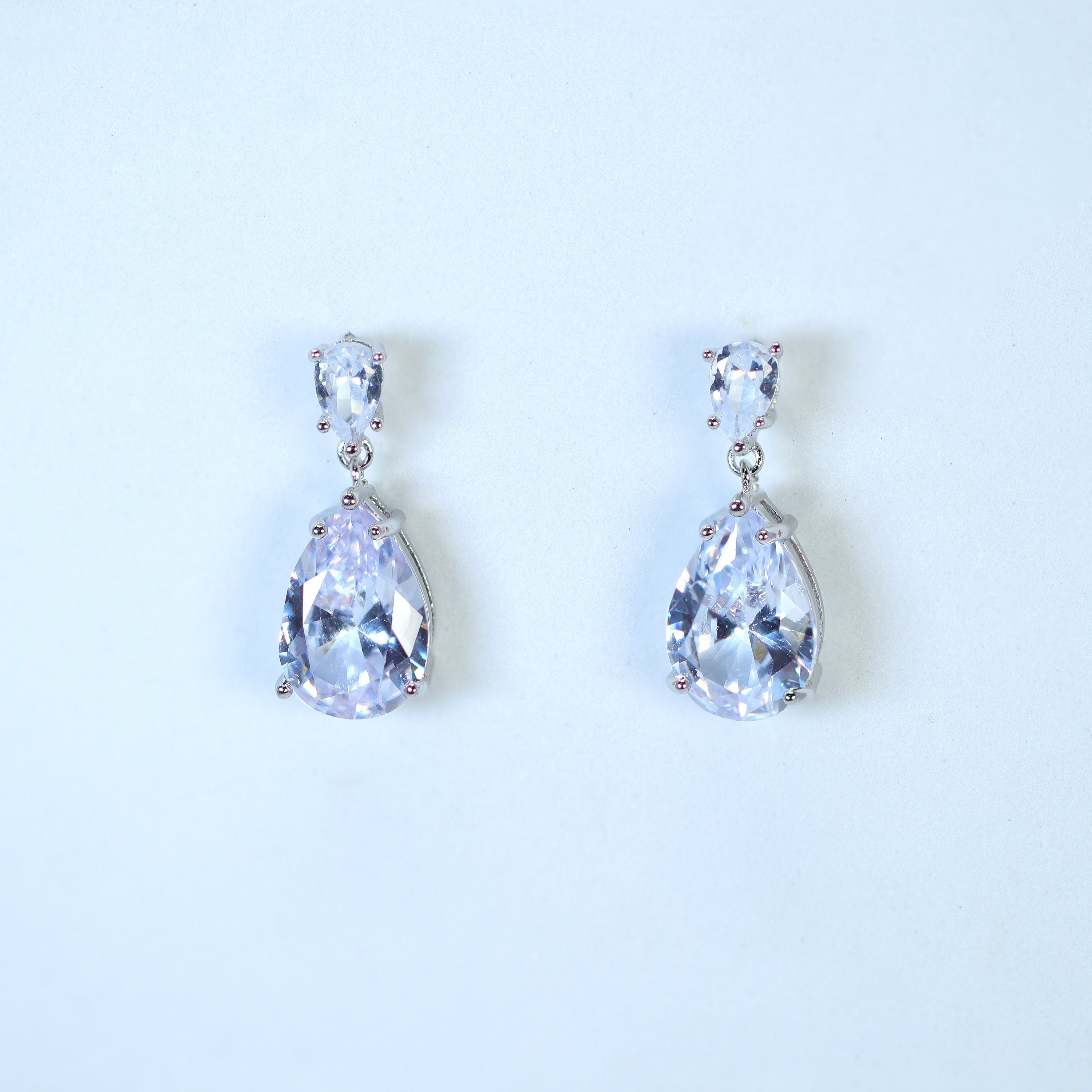 Diamond Drop Earrings, Crystal Earrings, Long Bridal Jewelry, Bridal Earrings, Crystal Bridal Earrings, Statement Earrings Cz