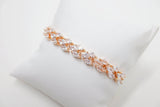 Leaves Dainty Bracelet, Delicate Bracelet, Wedding Bracelet, Bridesmaid Gift, Bride Bracelet, Bridal Bracelet, Diamond bracelet.