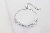 Leaves Dainty Bracelet, Delicate Bracelet, Wedding Bracelet, Bridesmaid Gift, Bride Bracelet, Bridal Bracelet, Diamond bracelet.