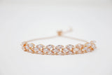 Leaves Dainty Bracelet, Delicate Bracelet, Wedding Bracelet, Bridesmaid Gift, Bride Bracelet, Bridal Bracelet, Diamond bracelet.