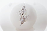 Swarovski Crystal Vine Leaves Diamond, Crystal wedding Ring Set, Wedding Jewelry, Bridal Accessories, Statement Jewelry, Swarovski Crystals.