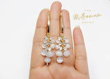 Swarovski opal Drop Rhinestone Earrings, Long Bridal Jewelry Bridal Earrings Crystal Bridal Earrings Statement Earrings Cz