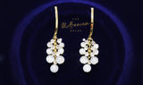 Swarovski opal Drop Rhinestone Earrings, Long Bridal Jewelry Bridal Earrings Crystal Bridal Earrings Statement Earrings Cz