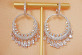 Water Drop Crystal/Diamond Earrings, Long Bridal Jewelry, Bridal Earrings, Crystal Bridal Earrings, Statement Earrings Cz