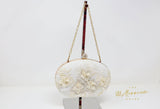 White Lace Embroidered Floral Wedding Clutch, Statement Bag, Evening Clutch, Wedding Clutch, Bridal Clutch, Bridal Bag, White Cross Body Bag