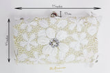 White Lace Pearl Floral Embroidered Wedding Clutch, Statement Bag, Wedding Clutch, Bridal Clutch, Bridal Bag, White Cross Body Bag