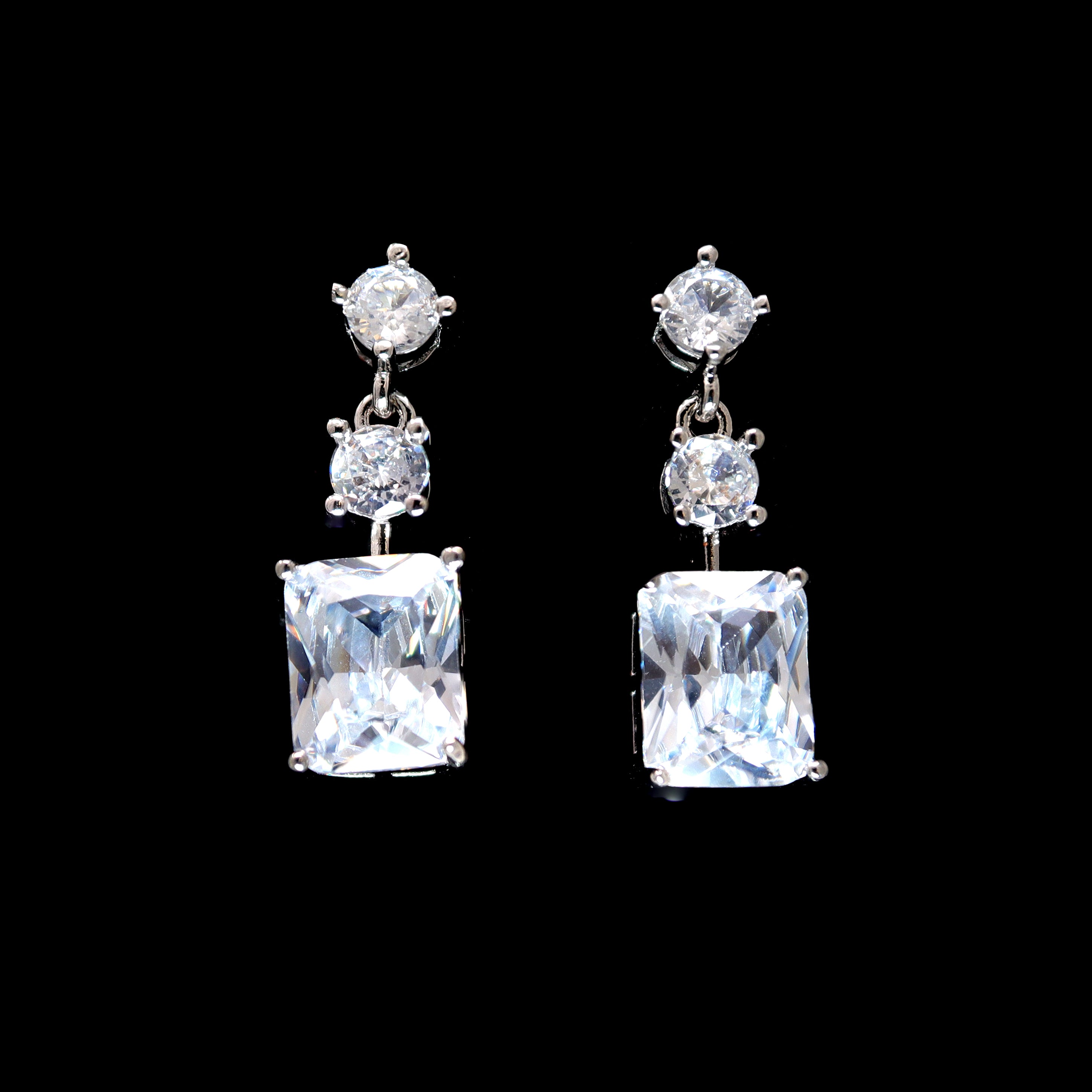 Swarovski Queens Treasure Necklace set, Long Bridal Jewelry, Bridal Earrings And Necklace, Statement Earrings Cz Necklace Set. - TheMillenniumBride