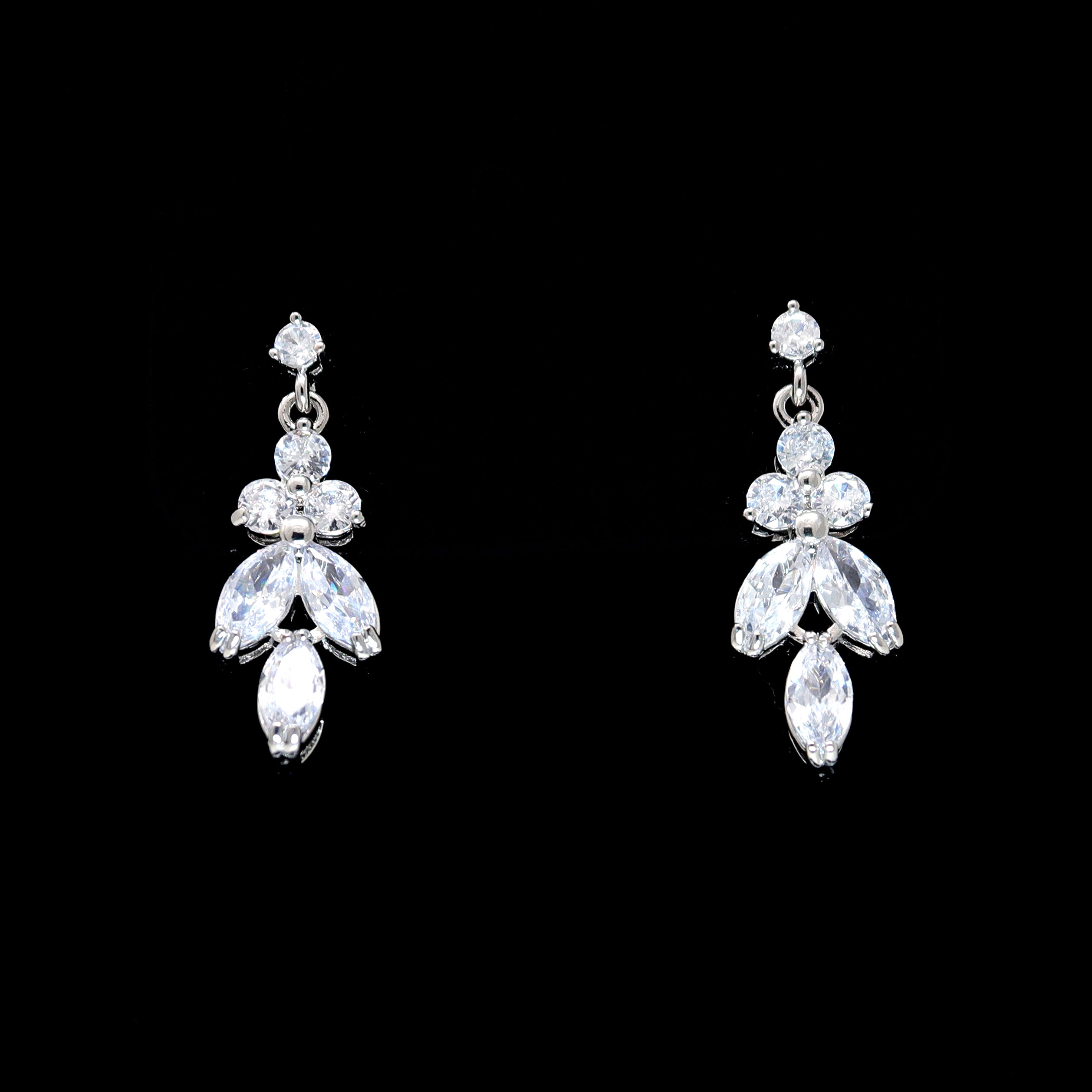 Swarovski Crystal Luxury Flower Diamond/Crystal Necklace, Bridal Necklace Set, Bridal Jewelry, Statement Necklace - TheMillenniumBride