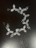 Rhinestones Dainty Floral Crystal Leaves Gold Hair Vine Headband, Bridal Hair Vine, Delicate Headband, Hair accessories.