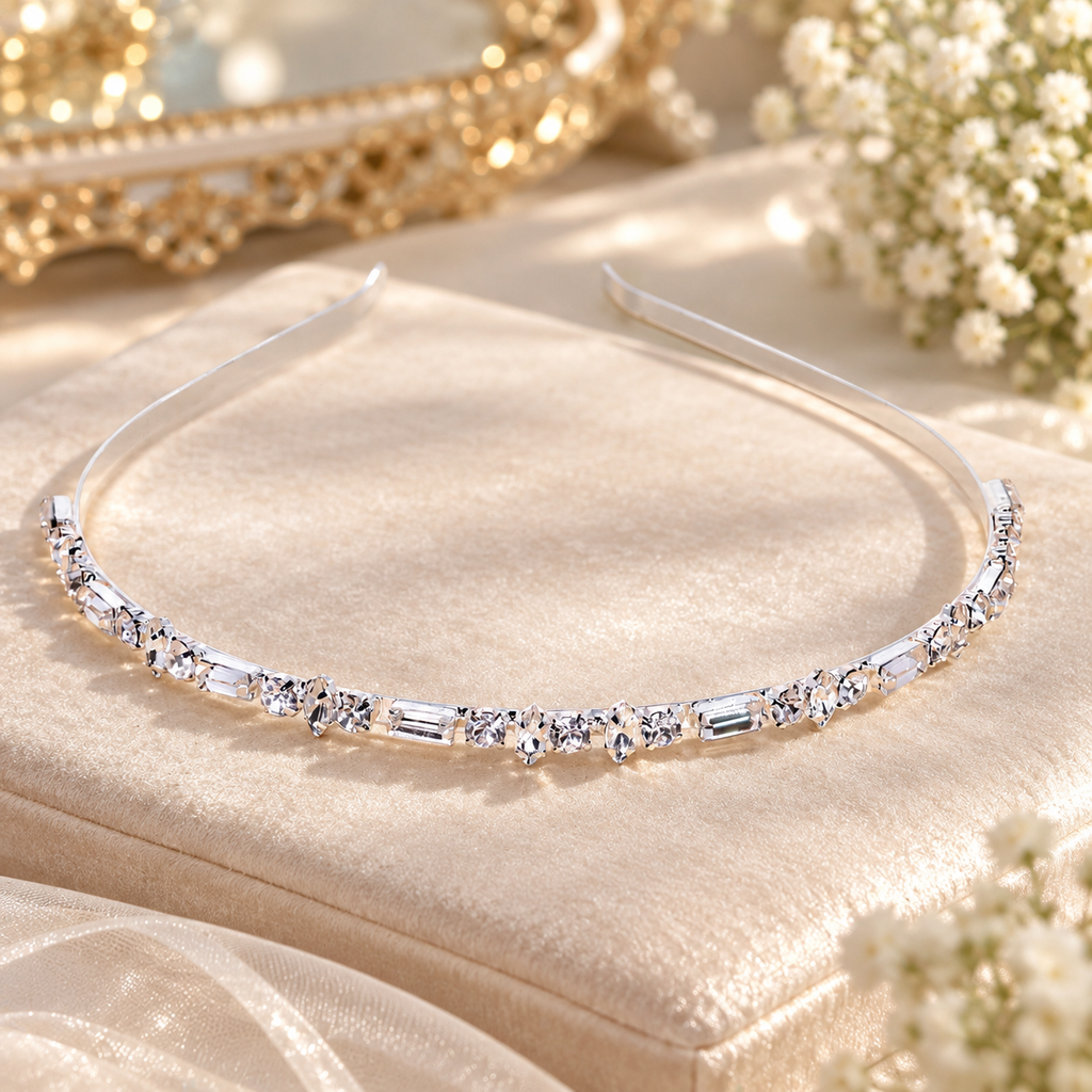 CZ Vienna Crystal Headband, Bridal Hair Vine, Delicate Headband, Hair accessories