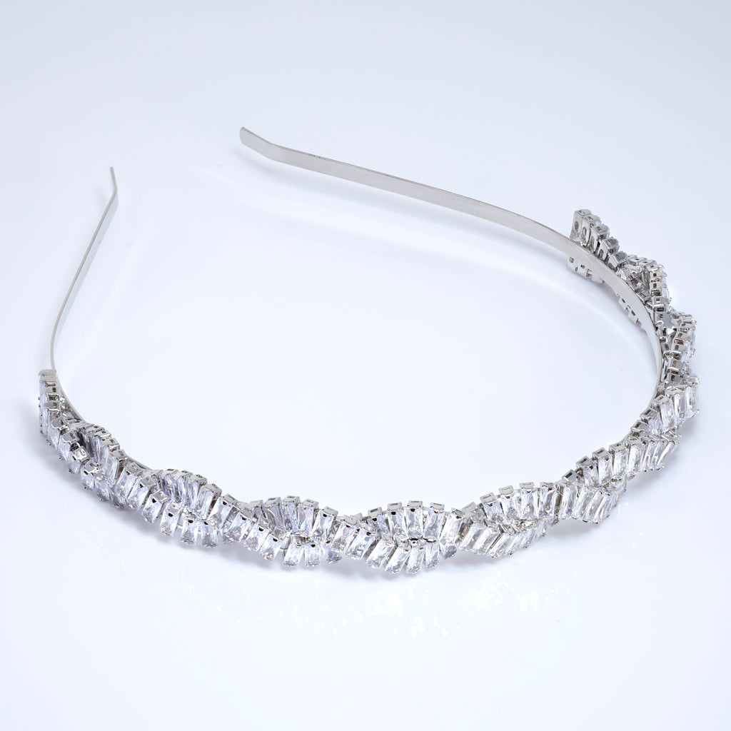 CZ Juliette Crystal Garland Headband, Hair Vine Headband, Bridal Hair Vine, Rhinestone Headband, Delicate Headband, Hair accessories.