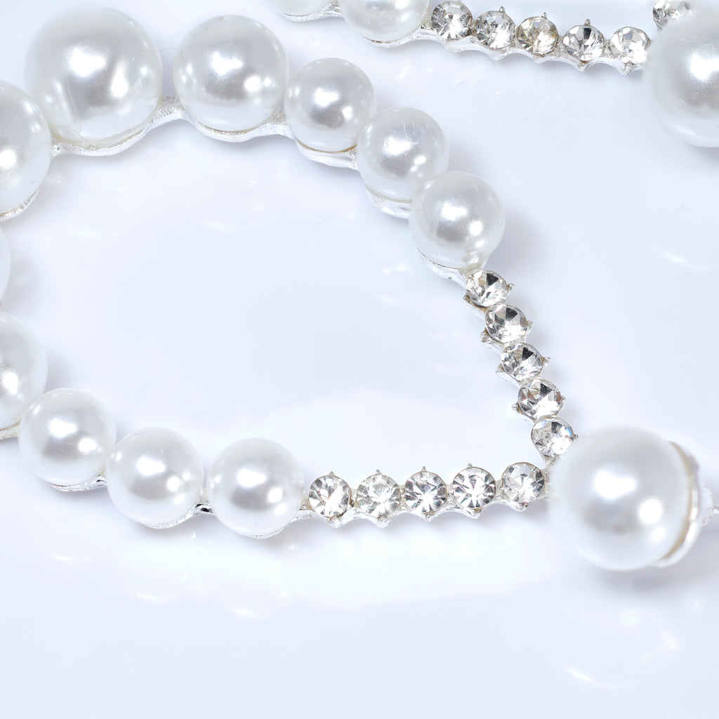 Written In Love Leaves Pearl Drop Bridal Earrings, Crystal Bridal Earrings, Statement Earrings Cz