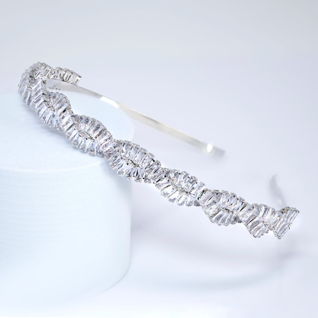 CZ Juliette Crystal Garland Headband, Hair Vine Headband, Bridal Hair Vine, Rhinestone Headband, Delicate Headband, Hair accessories.