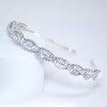 CZ Juliette Crystal Garland Headband, Hair Vine Headband, Bridal Hair Vine, Rhinestone Headband, Delicate Headband, Hair accessories.