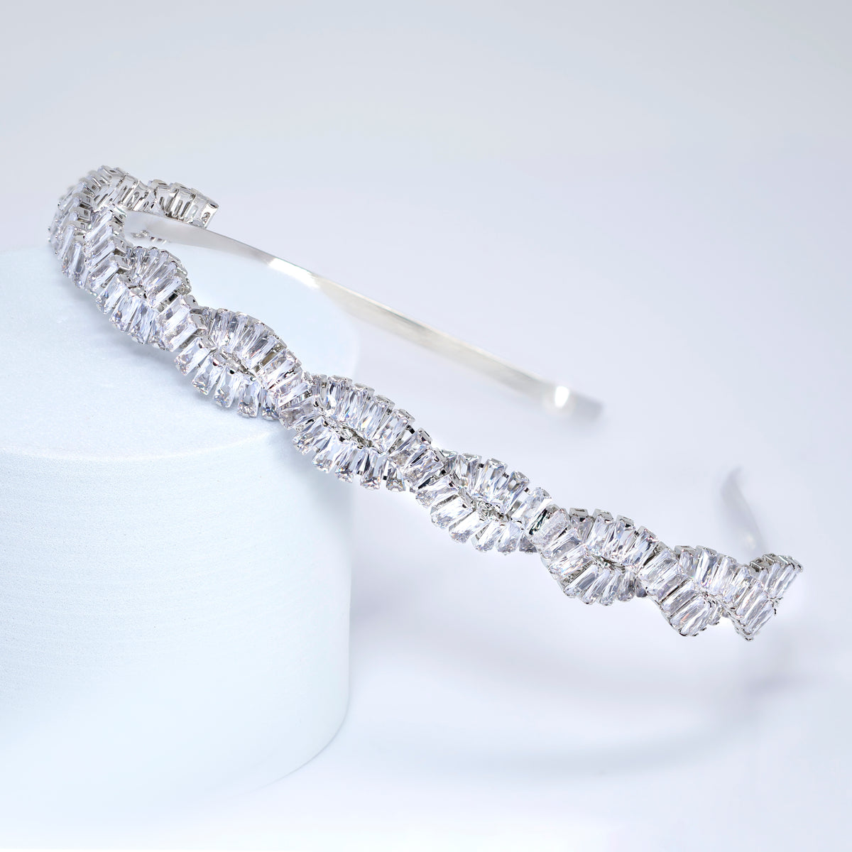 CZ Juliette Crystal Garland Headband, Hair Vine Headband, Bridal Hair Vine, Rhinestone Headband, Delicate Headband, Hair accessories.
