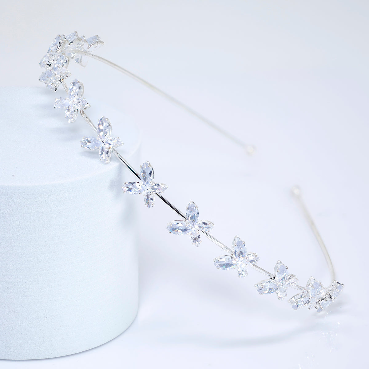 CZ Papillon Bridal Headband, Butterfly Bridal Hair Vine, Delicate Headband, Hair accessories