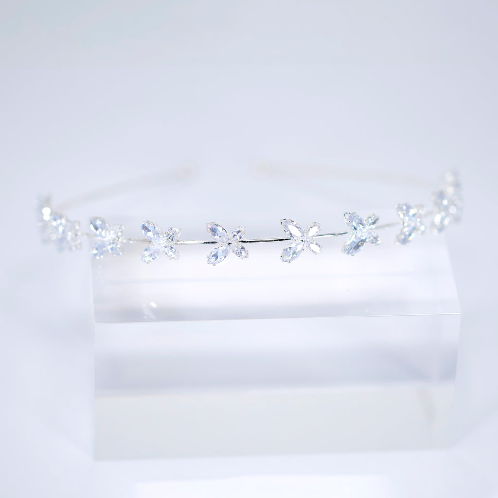 CZ Papillon Bridal Headband, Butterfly Bridal Hair Vine, Delicate Headband, Hair accessories