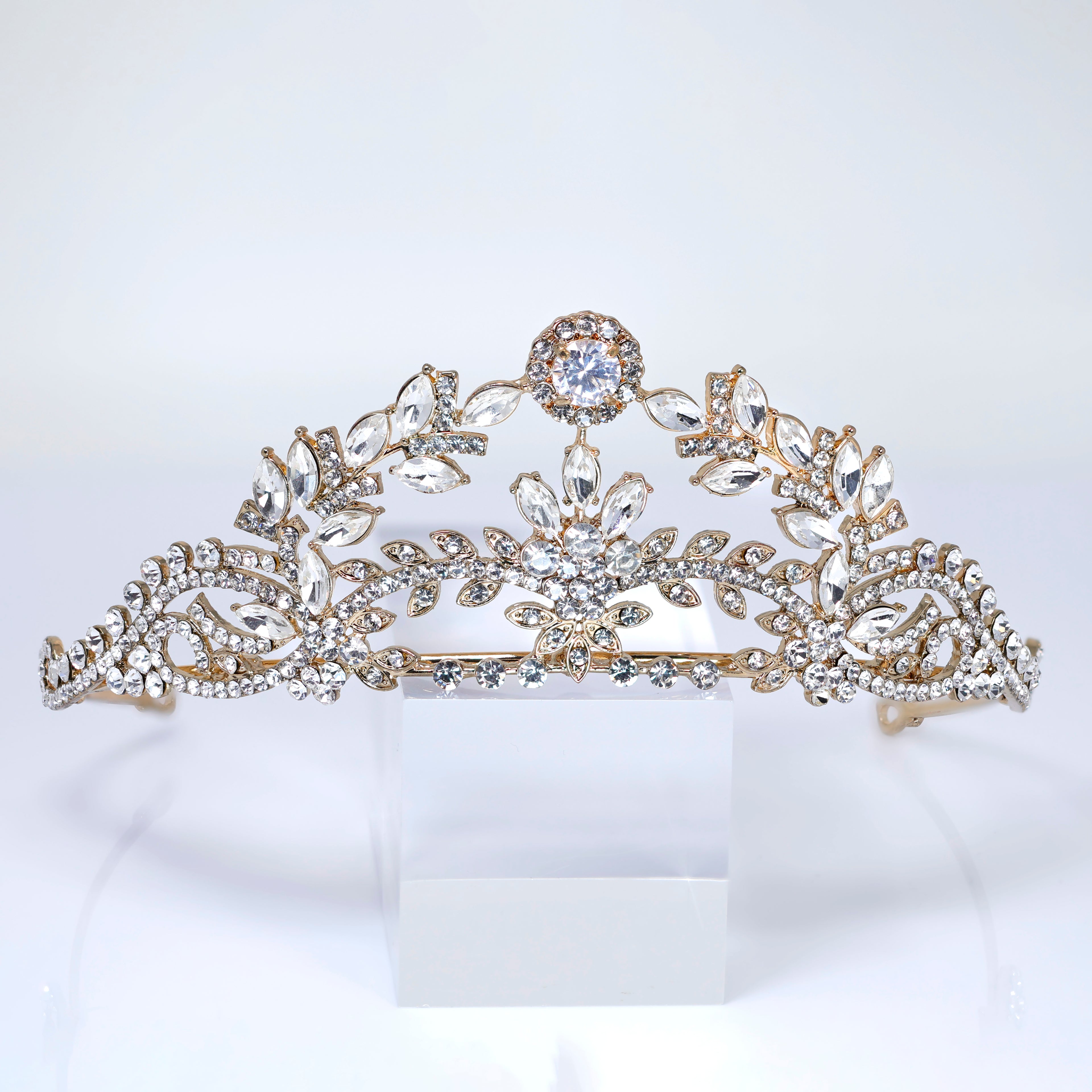 The Royal Garden Queen Tiara , Bridal Crown Tiara, Wedding Tiara, Crystal Wedding Crown, Tiara Bride