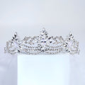 CZ Crown of Winter Stars Tiara – Bridal Wedding Crown With Floral Leaves Crystal Design (Copy) (Copy)