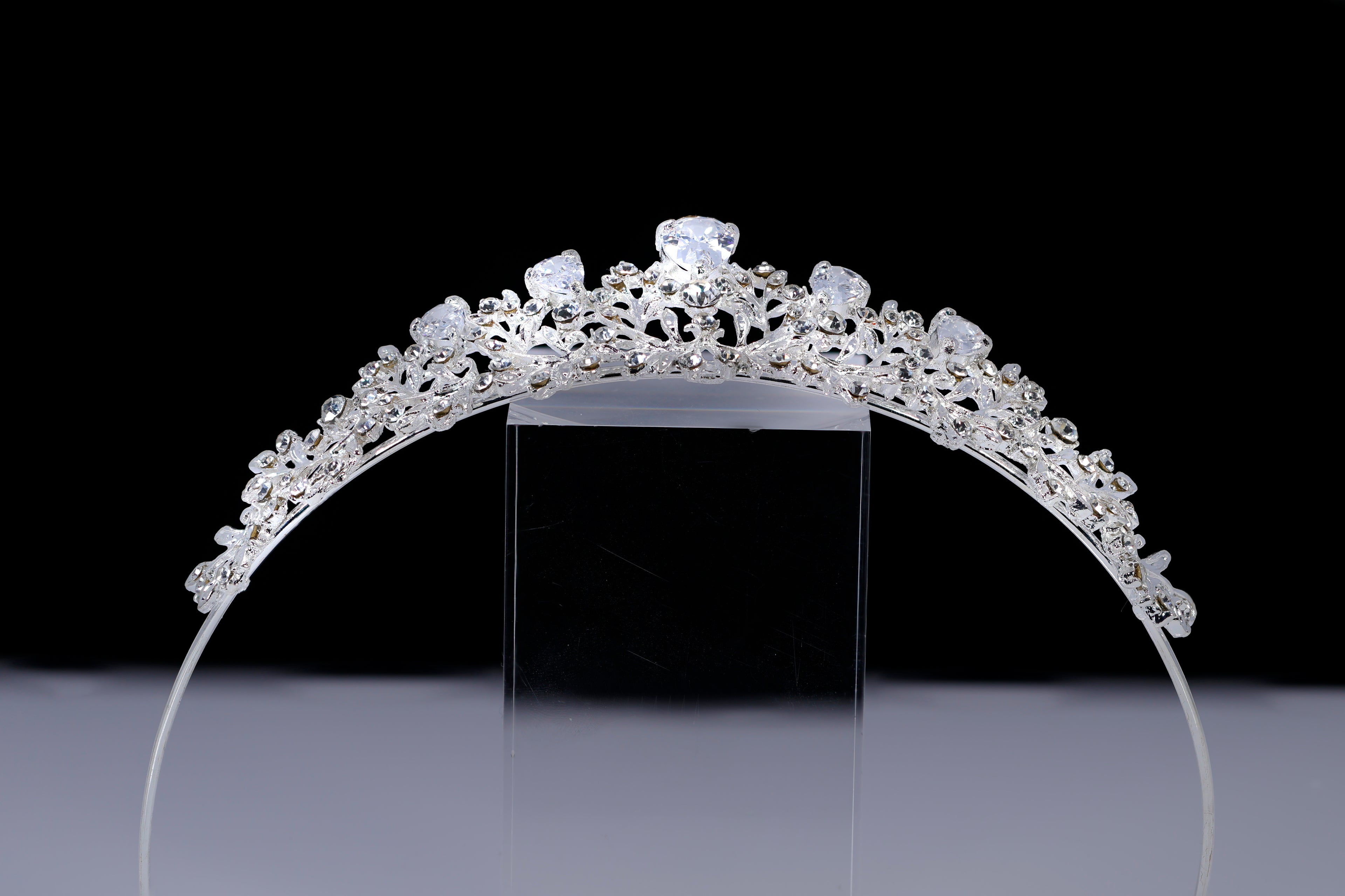 Elysian Vine Diamond Wedding Tiara, Bridal Tiara, Crystal Wedding Tiara, Crystal Wedding Crown, Silver Tiara.