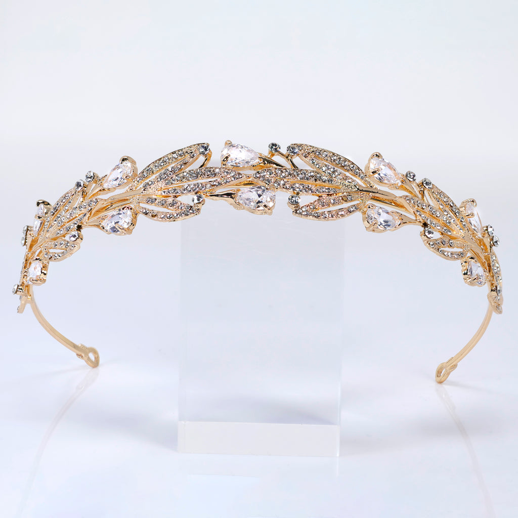 Olivette Headpiece, Hair Vine Headband, Bridal Hair Vine, Delicate Rhinestone Headband