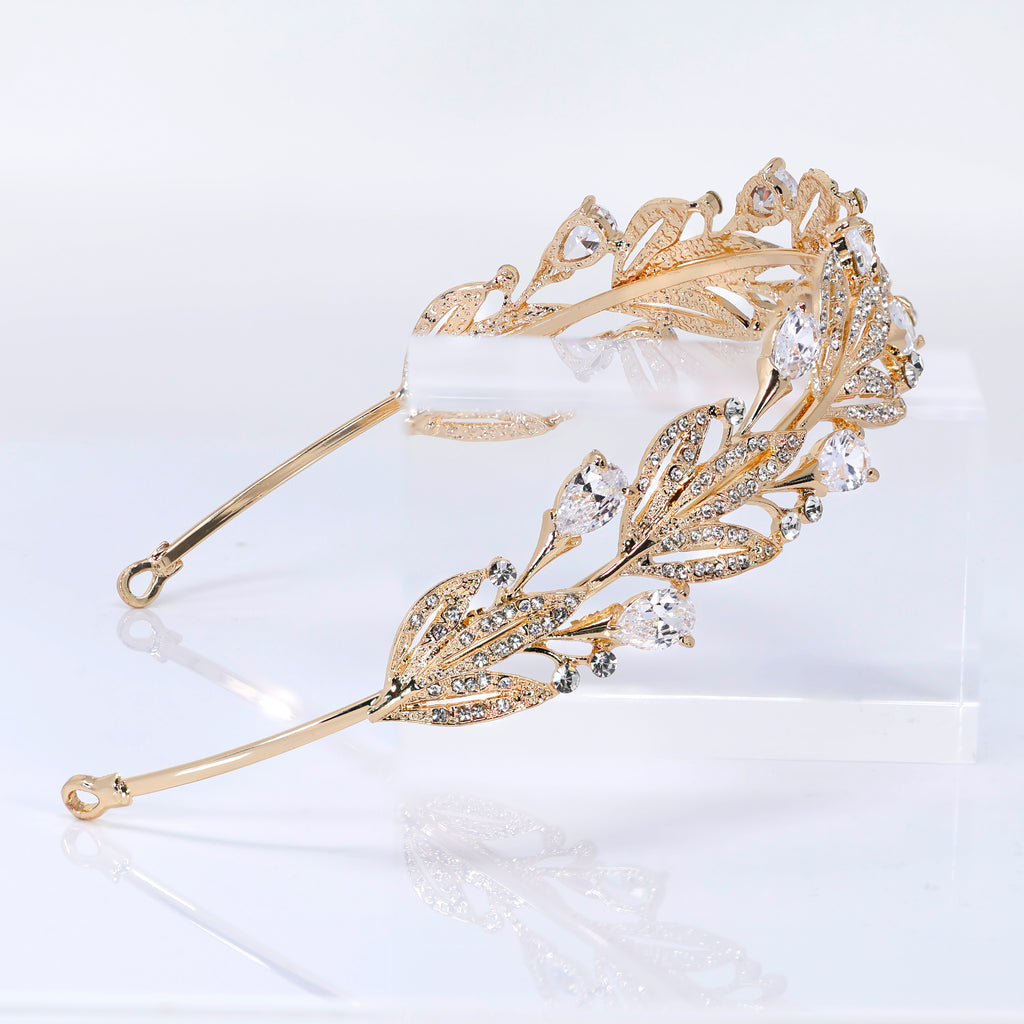 Olivette Headpiece, Hair Vine Headband, Bridal Hair Vine, Delicate Rhinestone Headband