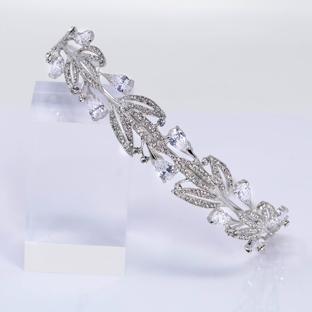 Olivette Headpiece, Hair Vine Headband, Bridal Hair Vine, Delicate Rhinestone Headband