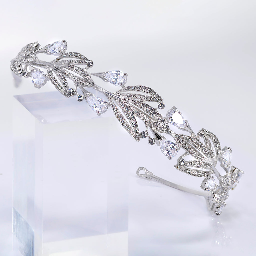 Olivette Headpiece, Hair Vine Headband, Bridal Hair Vine, Delicate Rhinestone Headband