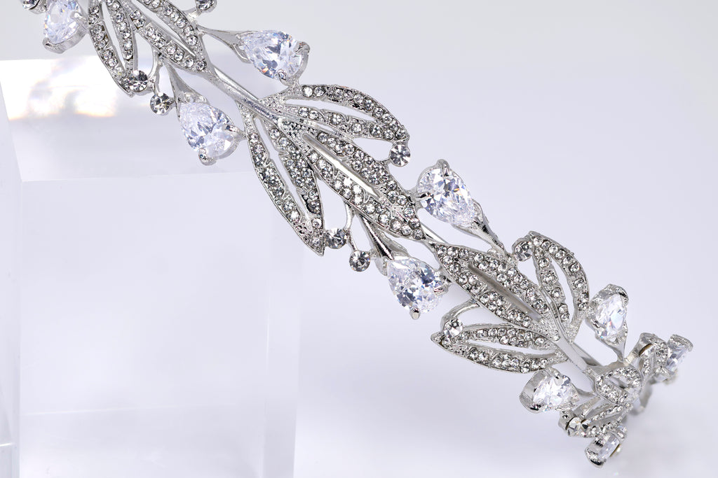 Olivette Headpiece, Hair Vine Headband, Bridal Hair Vine, Delicate Rhinestone Headband