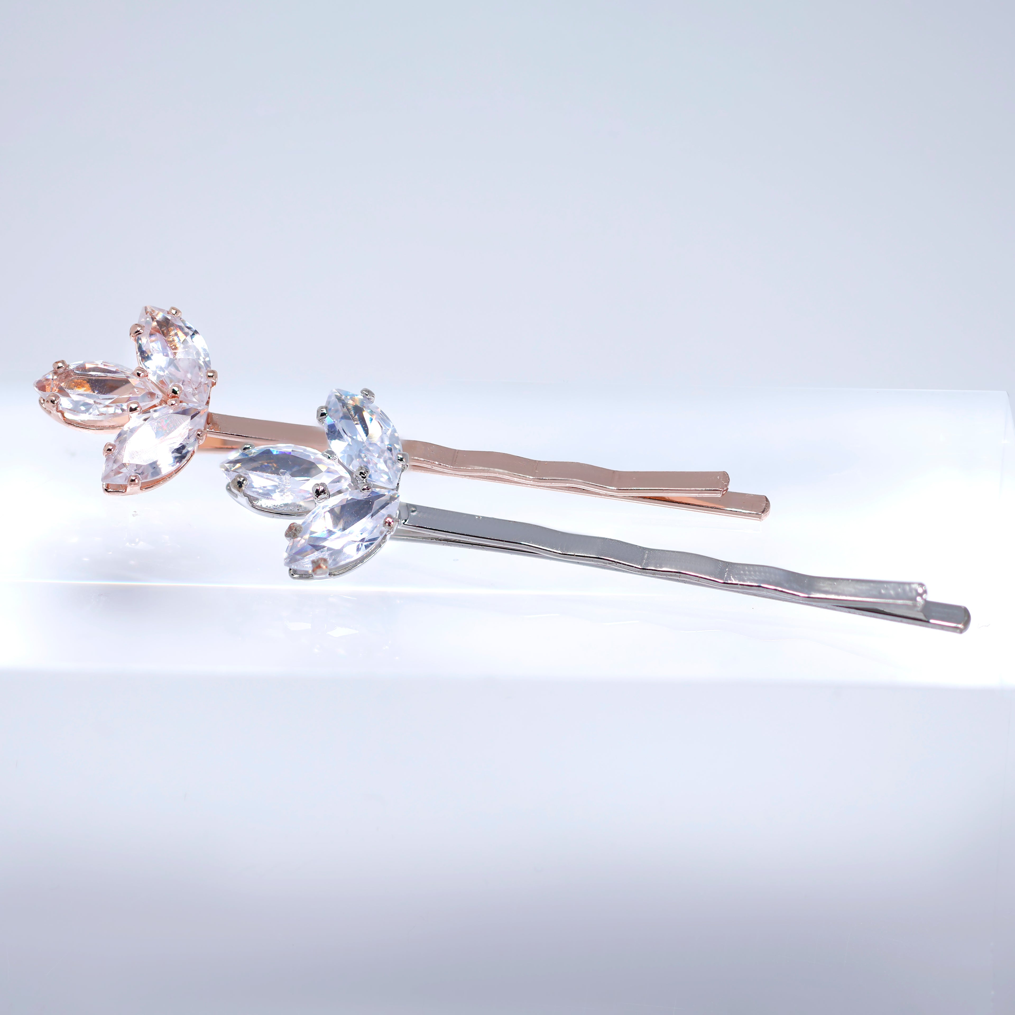 Petals Woven into Forever 6 Hair Pins Set , Swarovski Bobby Hair pins Set, Bridal Hair Accessories, Gift For Her