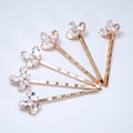 Petals Woven into Forever 6 Hair Pins Set , Swarovski Bobby Hair pins Set, Bridal Hair Accessories, Gift For Her