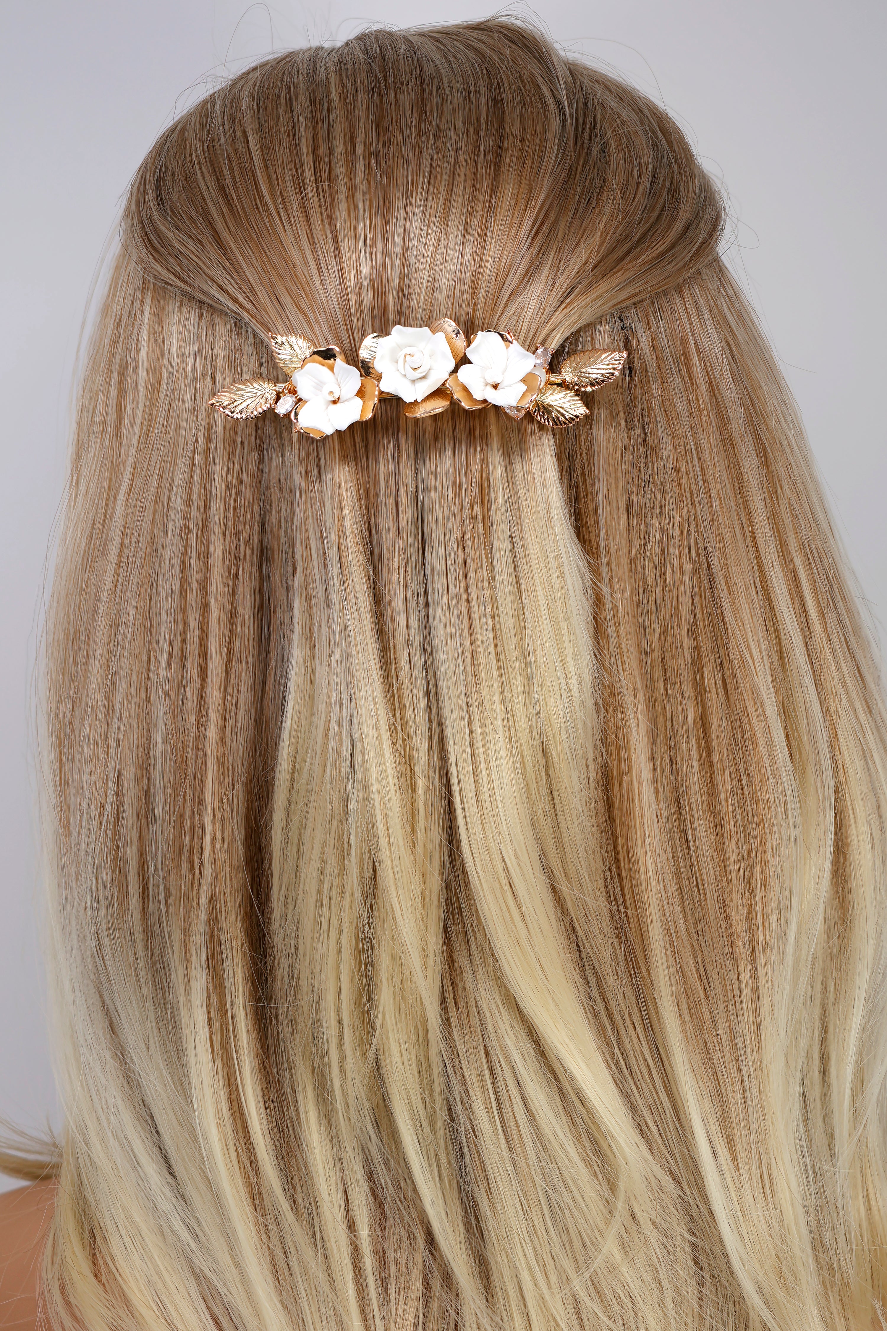 Garden Of Vows Floral Bridal Hair Clip, Bridesmaid Gift, Wedding Hair Accessory.