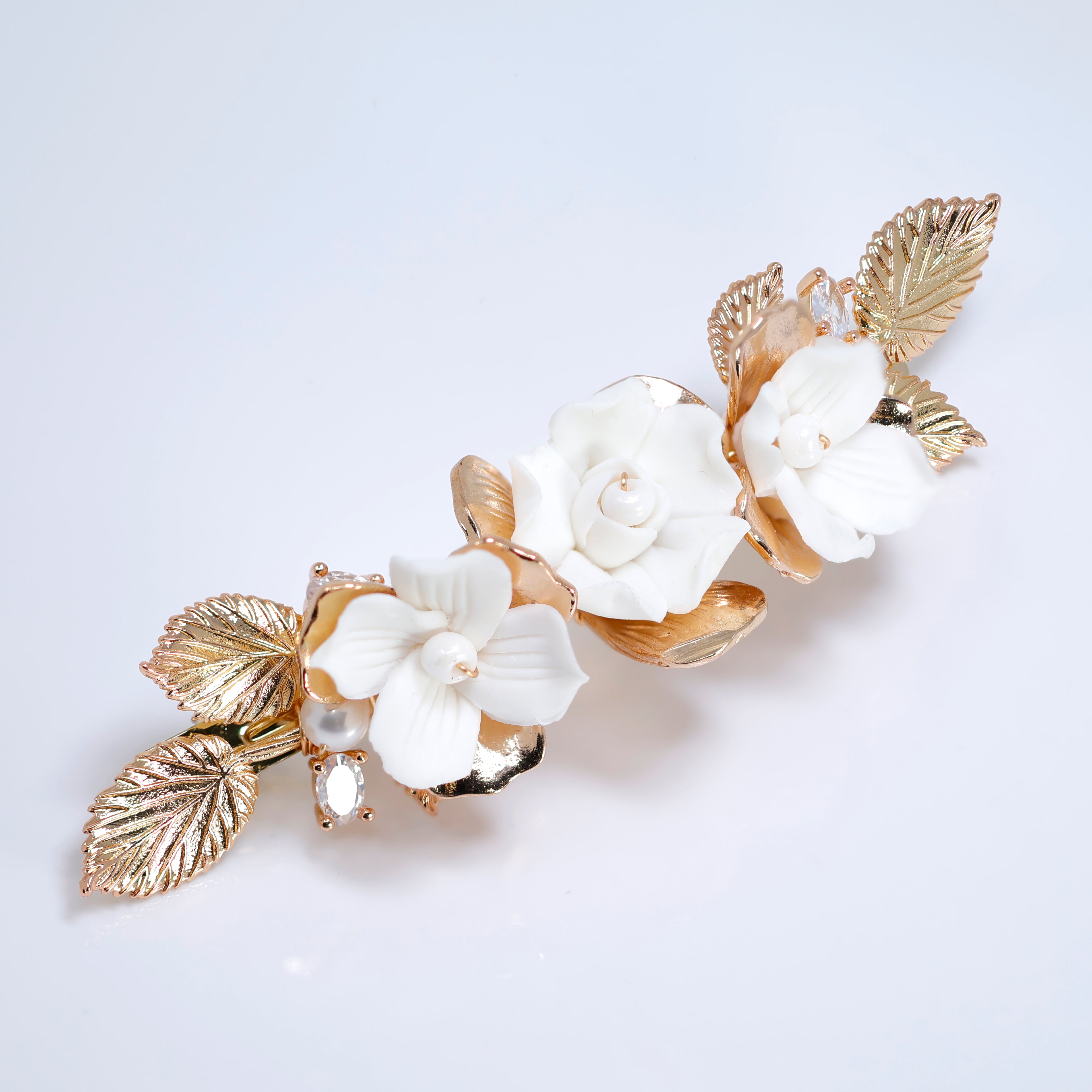 Garden Of Vows Floral Bridal Hair Clip, Bridesmaid Gift, Wedding Hair Accessory.