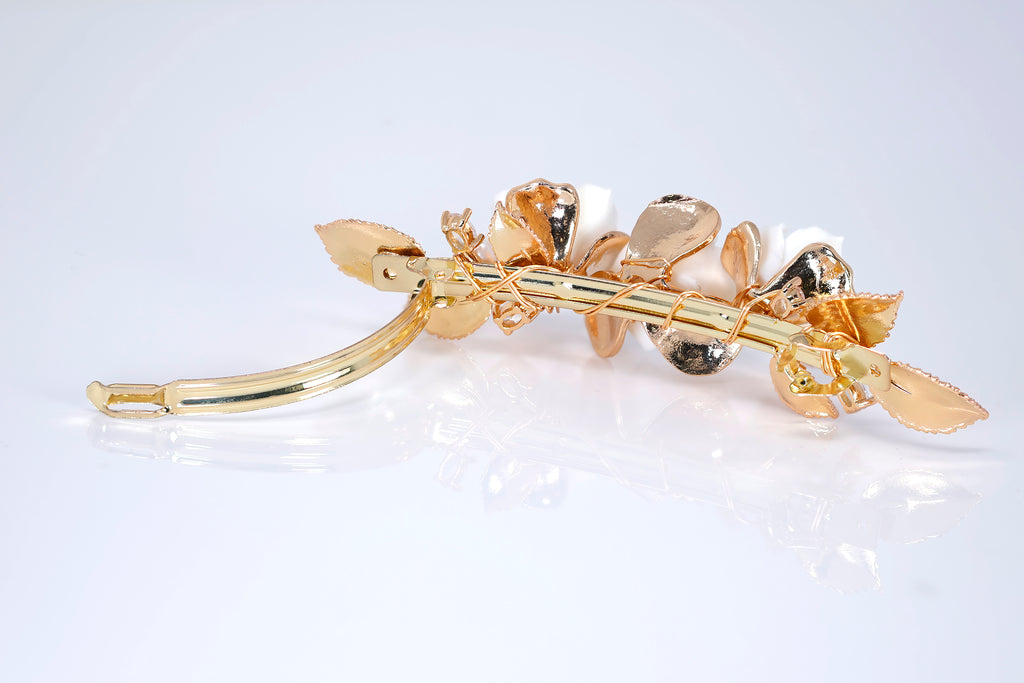 Garden Of Vows Floral Bridal Hair Clip, Bridesmaid Gift, Wedding Hair Accessory.