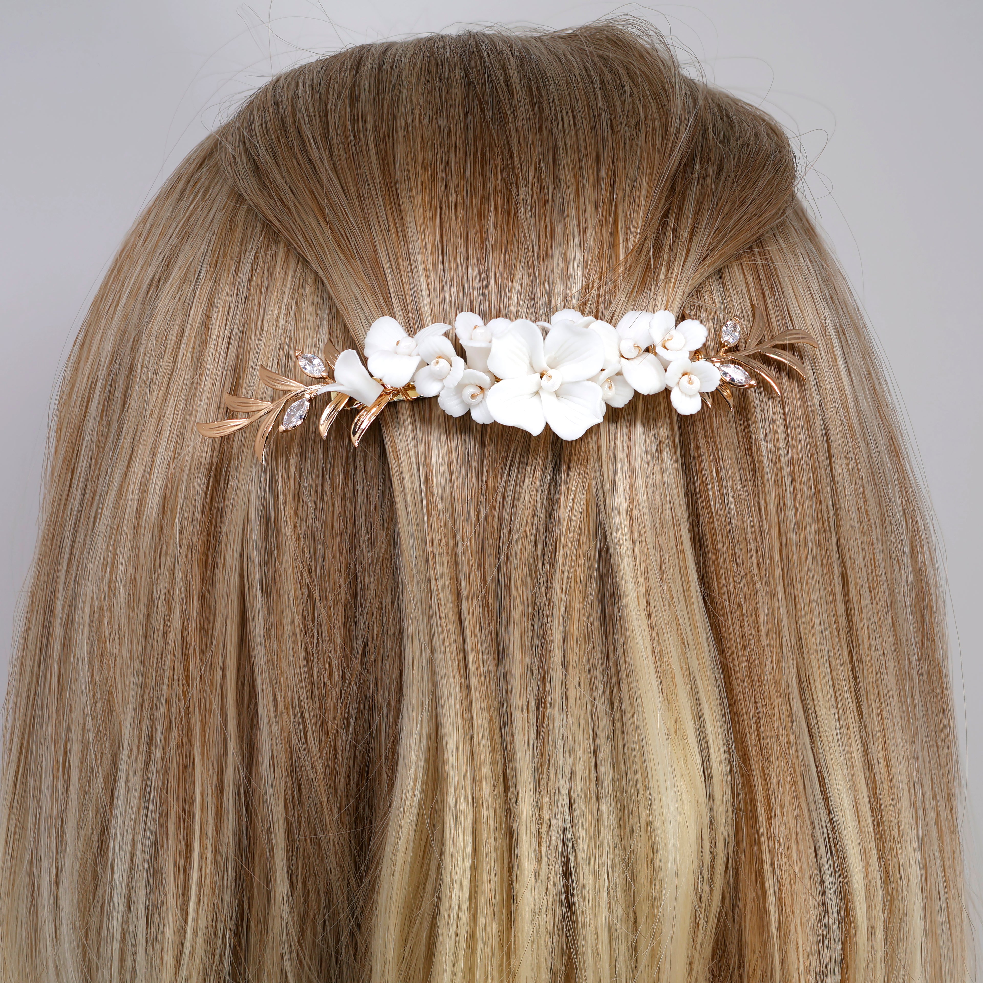 Bloom of Eternity Floral Bridal Hair Clip, Bridesmaid Gift, Wedding Hair Accessory.