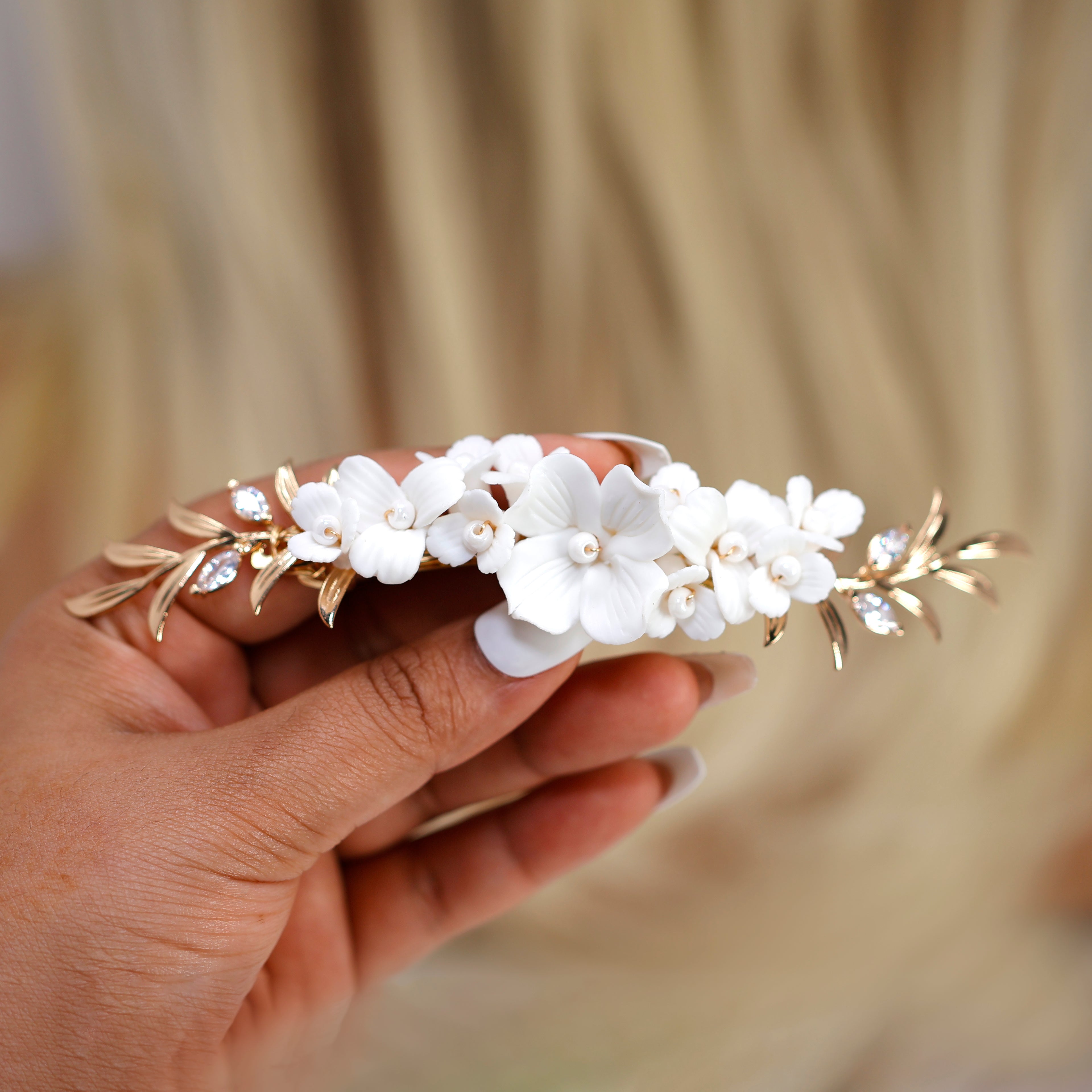 Bloom of Eternity Floral Bridal Hair Clip, Bridesmaid Gift, Wedding Hair Accessory.