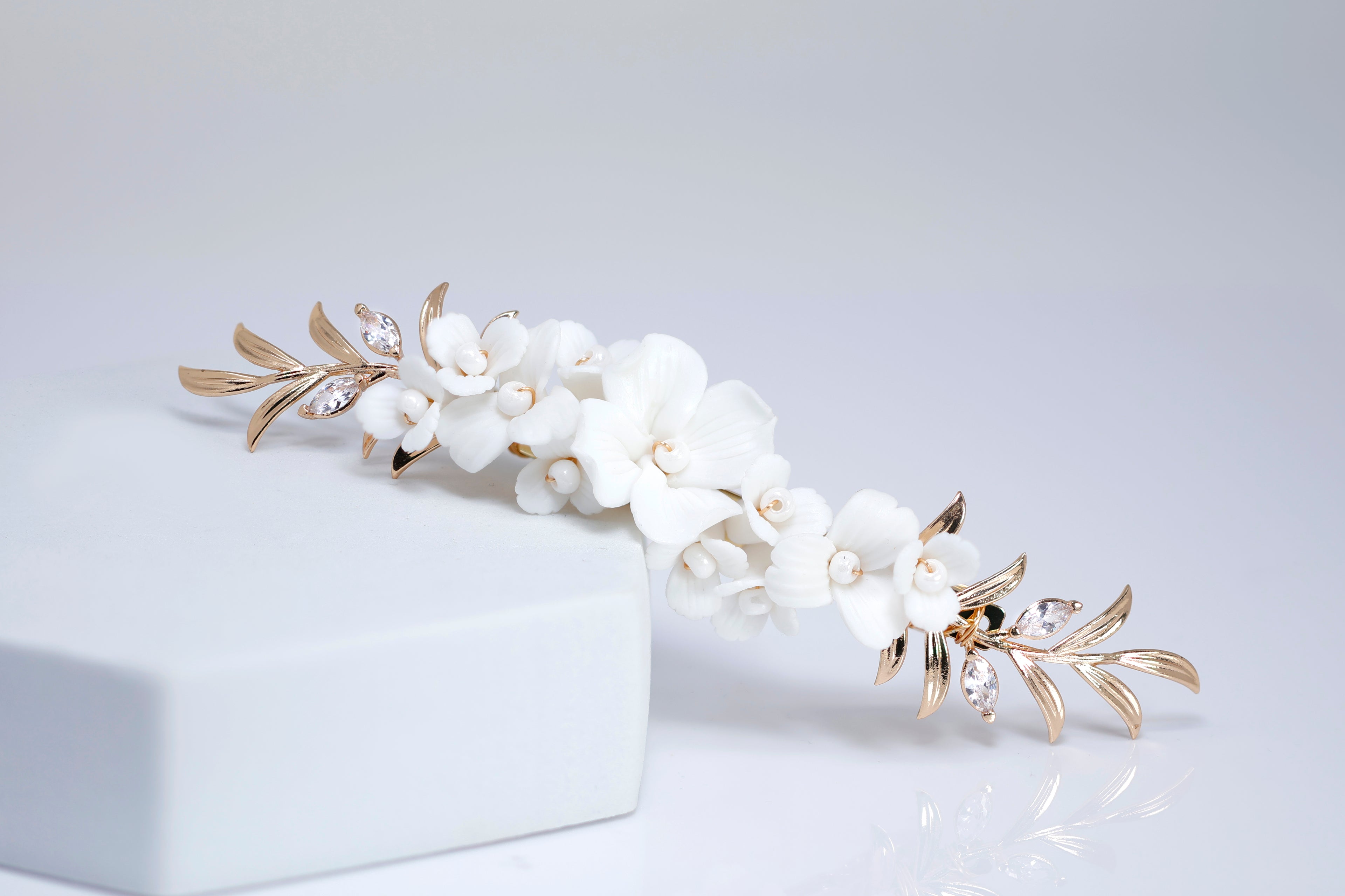 Bloom of Eternity Floral Bridal Hair Clip, Bridesmaid Gift, Wedding Hair Accessory.