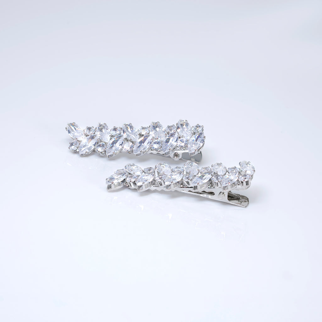 Set Of 2 Whispering Vines Bridal Hair Clip, Bridesmaid Gift, Wedding Hair Accessory.