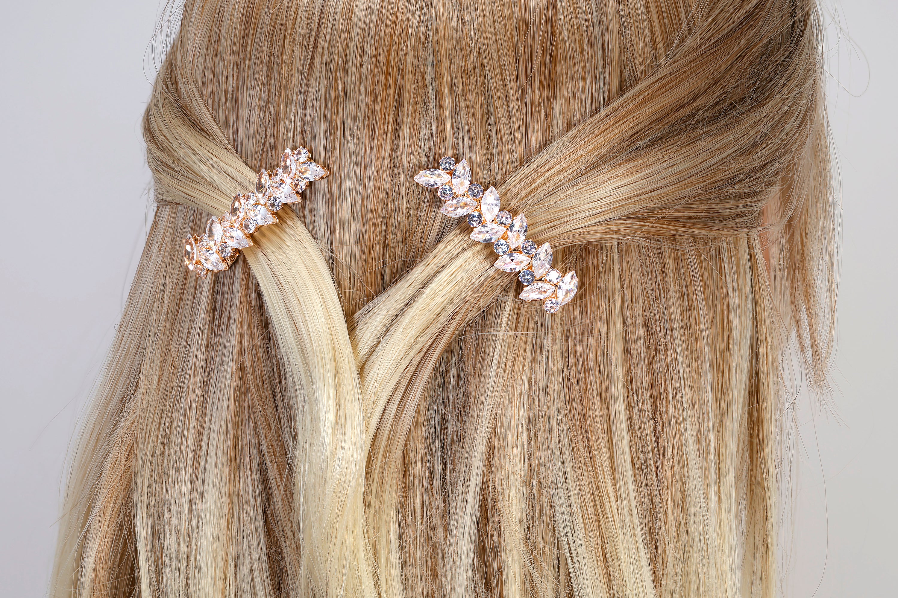 Set Of 2 Whispering Vines Bridal Hair Clip, Bridesmaid Gift, Wedding Hair Accessory.