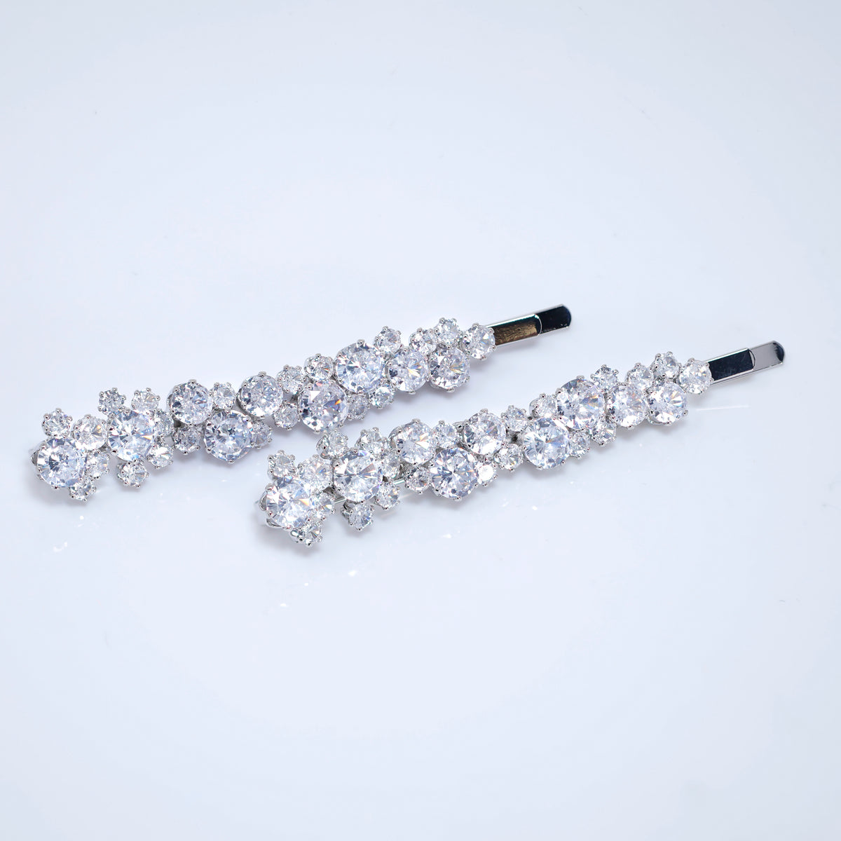 Set Of 2 Love At First Light Bridal Hair Clips, Bridesmaid Gift, Wedding Hair Accessory.