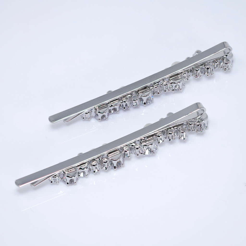 Set Of 2 Love At First Light Bridal Hair Clips, Bridesmaid Gift, Wedding Hair Accessory.