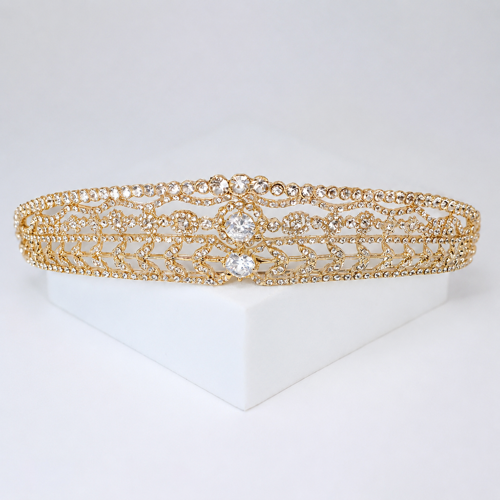 Luxury Swarovski Crystals & Cubic Zirconia Floral Leaves Queen Tiara , Bridal Crown, Crystal Wedding, Crystal Wedding Crown, Tiara Bride
