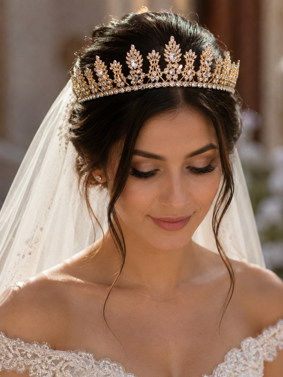 The Ever After Queen Tiara , Bridal Crown Tiara, Crystal Wedding Tiara, Crystal Wedding Crown, Tiara Bride (Copy) (Copy)