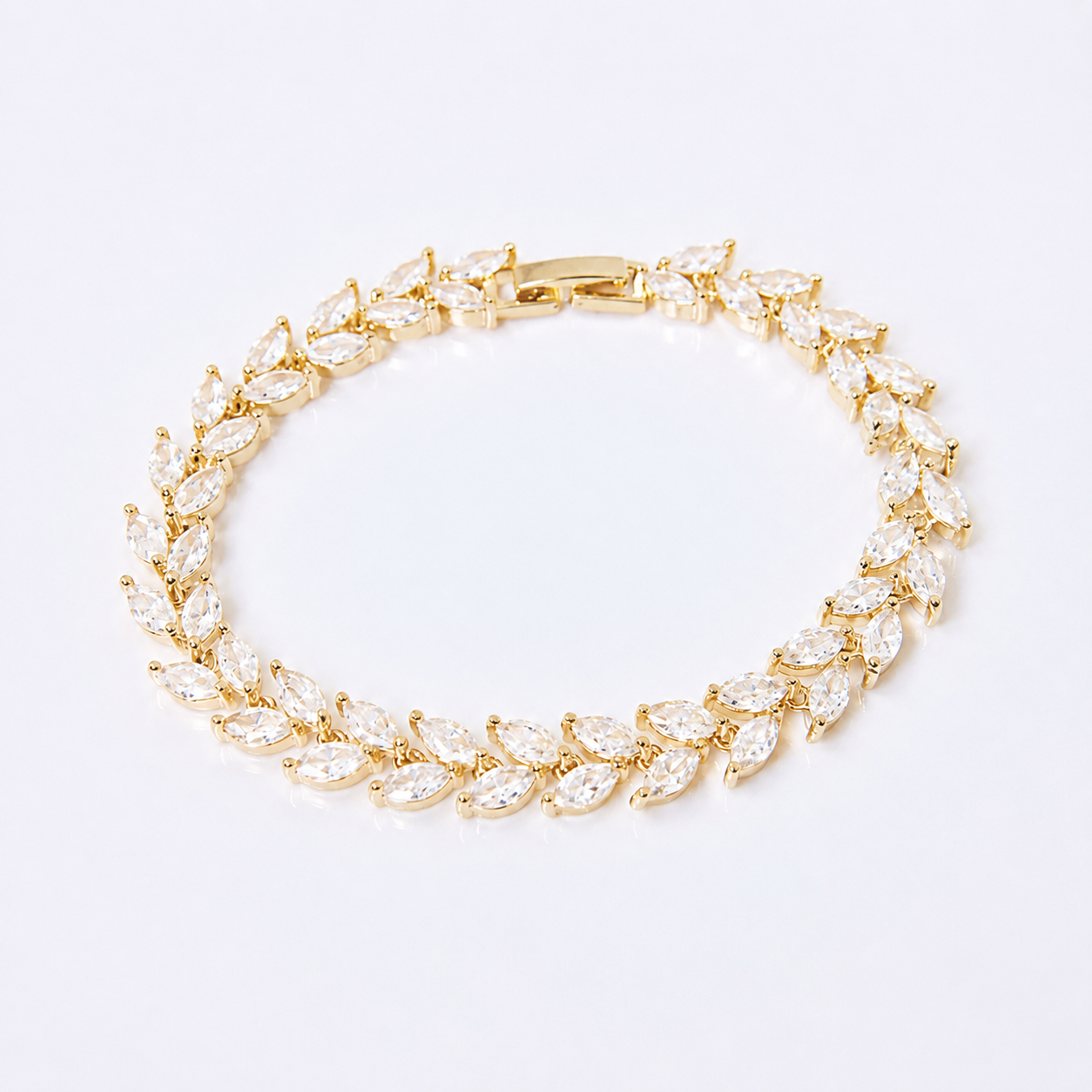 Gold Crystal Faux Pearl Drop Vine Leaves Necklace Set, Long Bridal Earrings And Necklace, Statement Earrings Cz