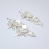 Swarovski Flower Petals Crystal, Rhinestone Earrings, Long Bridal Jewelry Bridal Earrings Crystal Bridal Earrings Statement Earrings Cz